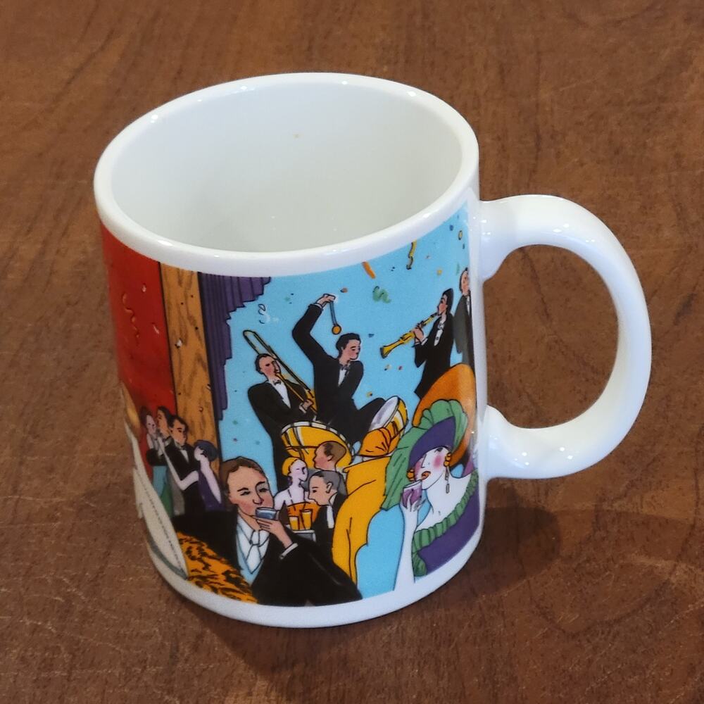 Starbucks Coffee Mug Cup By Chaleur Zengo Roaring 20s Party Jazz Happy New Year